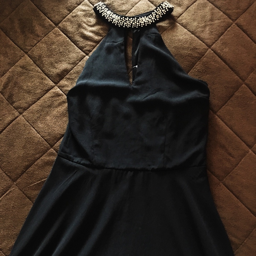 Black Halter Top Dress